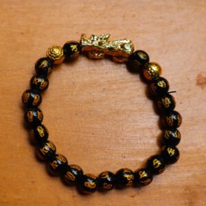 Black dragon bracelet for wealth attraction