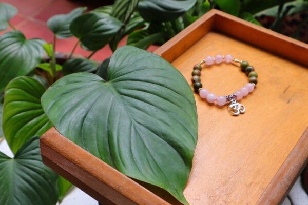 Unakite Rose Bracelet Harmony Duo For New Moms & Moms To Be - Image 2