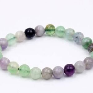 natural fluorite stone bracelet healing crystal bracelet reiki charged bracelet fluorite beads chakra healing bracelet