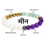 Pisces Zodiac Healing Bracelet – Crystal Bracelet for Intuition, Peace & Emotional Balance