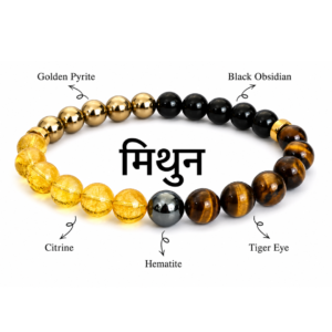 Gemini Zodiac Healing Bracelet – Crystal Bracelet for Focus, Confidence & Protection